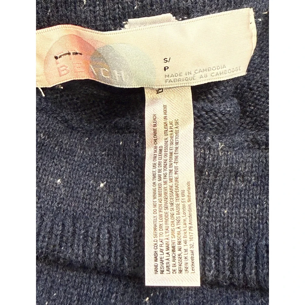 NEW FREE PEOPLE NAVY HEATHER SOLAR SWEATER PANTS SET SZ S